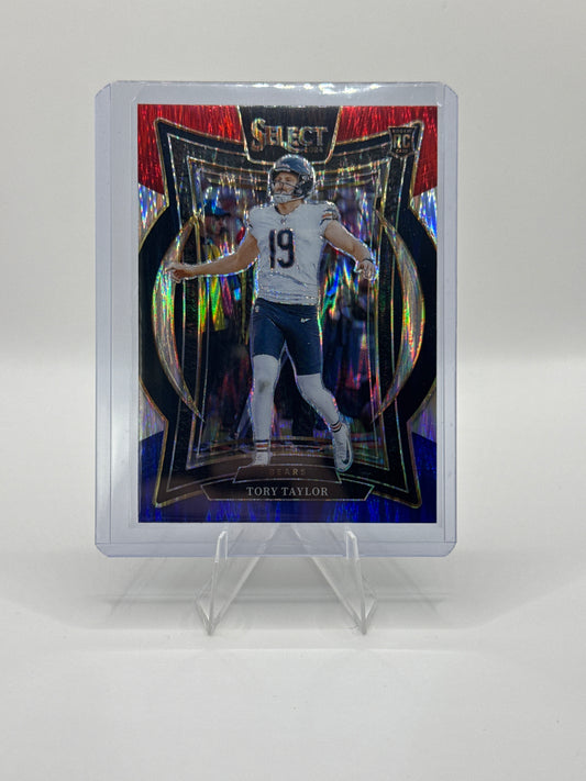 Tory Taylor (Rookie) #1 Red Blue Prizm Shock Concourse Level 2024 Panini - Select Football