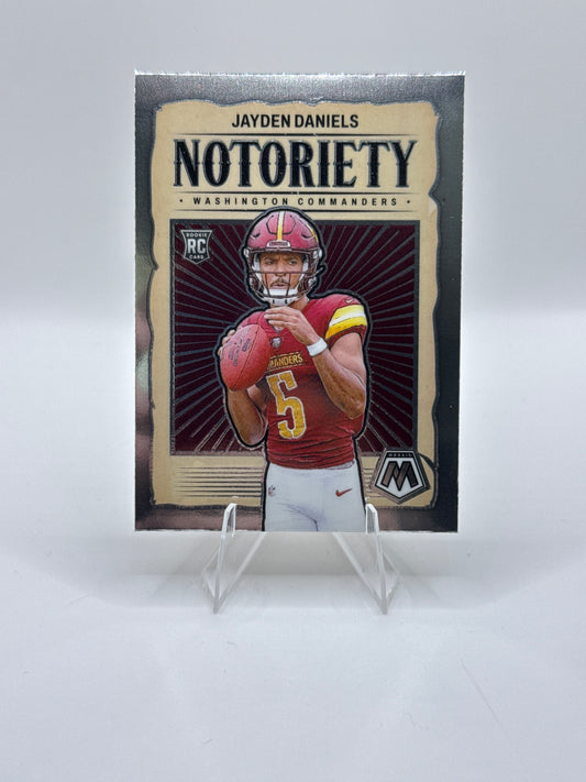 Jayden Daniels (Rookie) #19 Notoriety 2024 Panini - Mosaic Football
