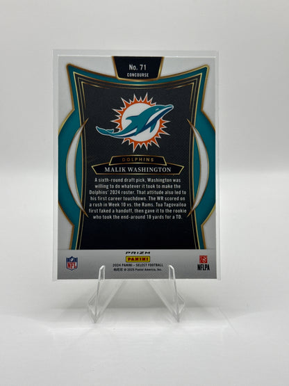 Malik Washington #71 Green Yellow Prizm Shock Concourse Level