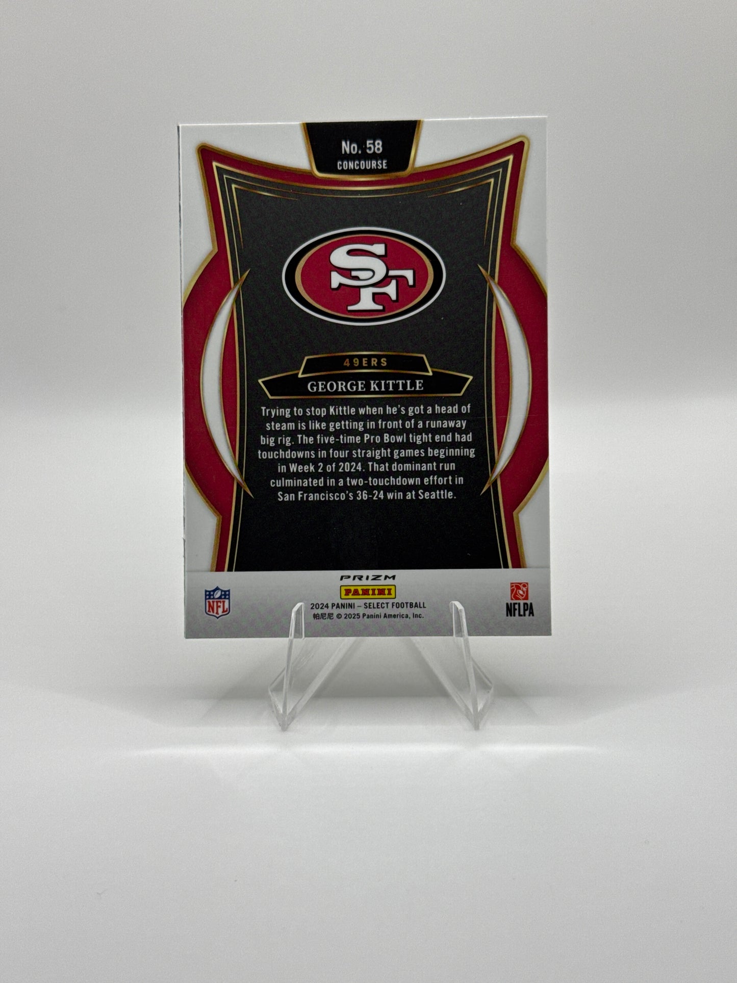 George Kittle #58 Green Black Prizm Shock Concourse Level