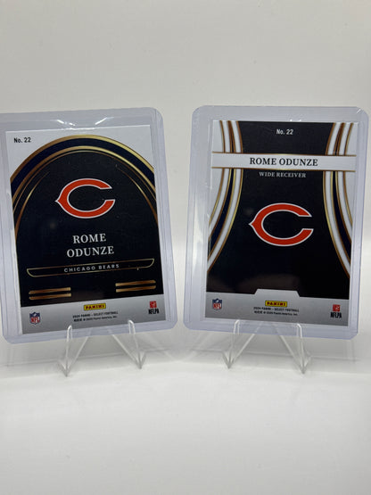 Rome Odunze (Rookie) #22 Future and #22 Turbocharged 2024 Panini - Select Football