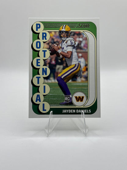 Jayden Daniels (Rookie) #3 Protential 2024 Panini - Score Football (LSU Uniform)