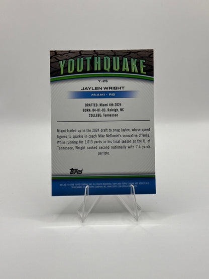 Jaylen Wright #Y-25 Pink Refractor Youthquake