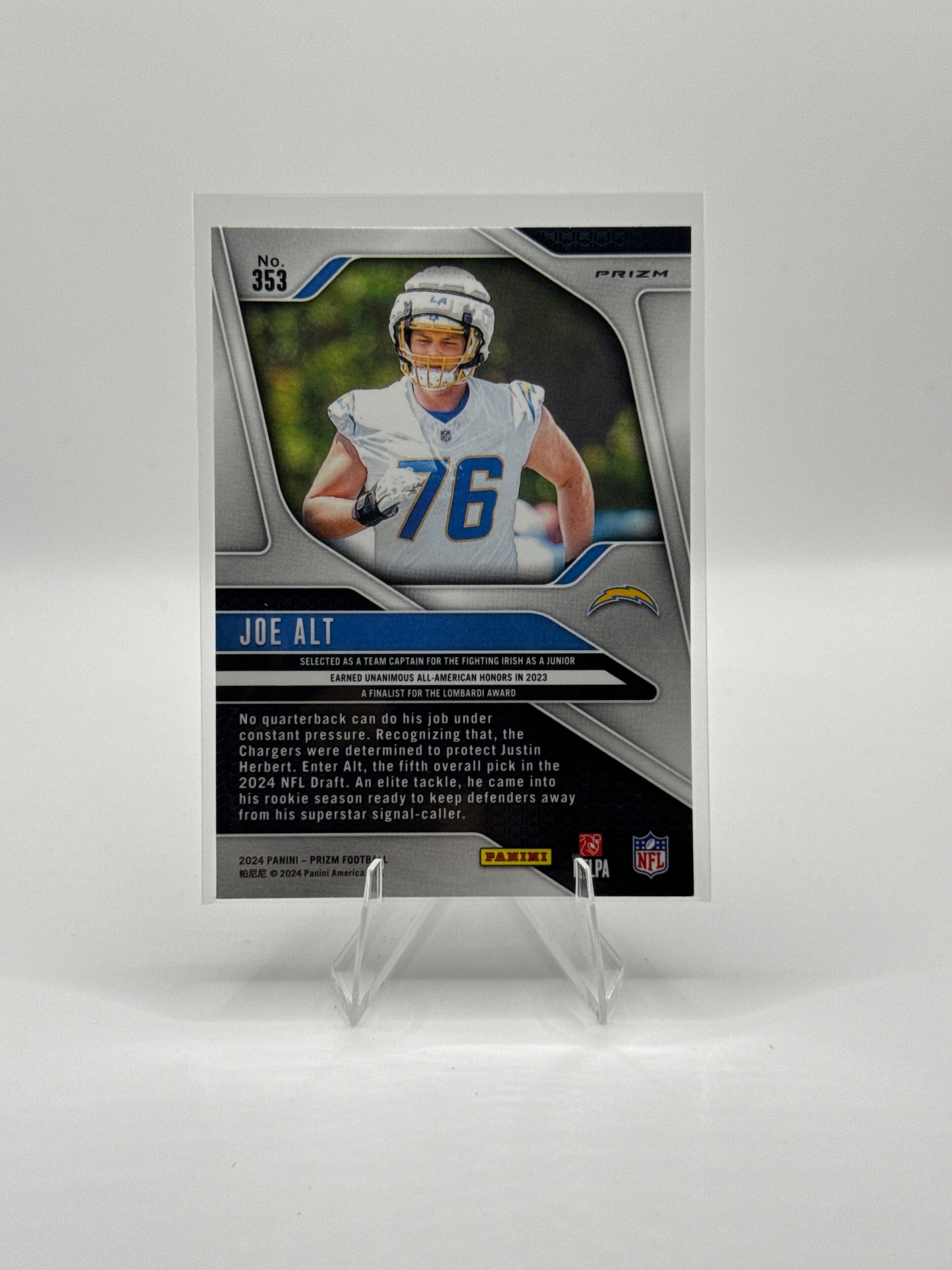 Joe Alt (Rookie) #353 Red White and Blue 2024 Panini - Prizm Football