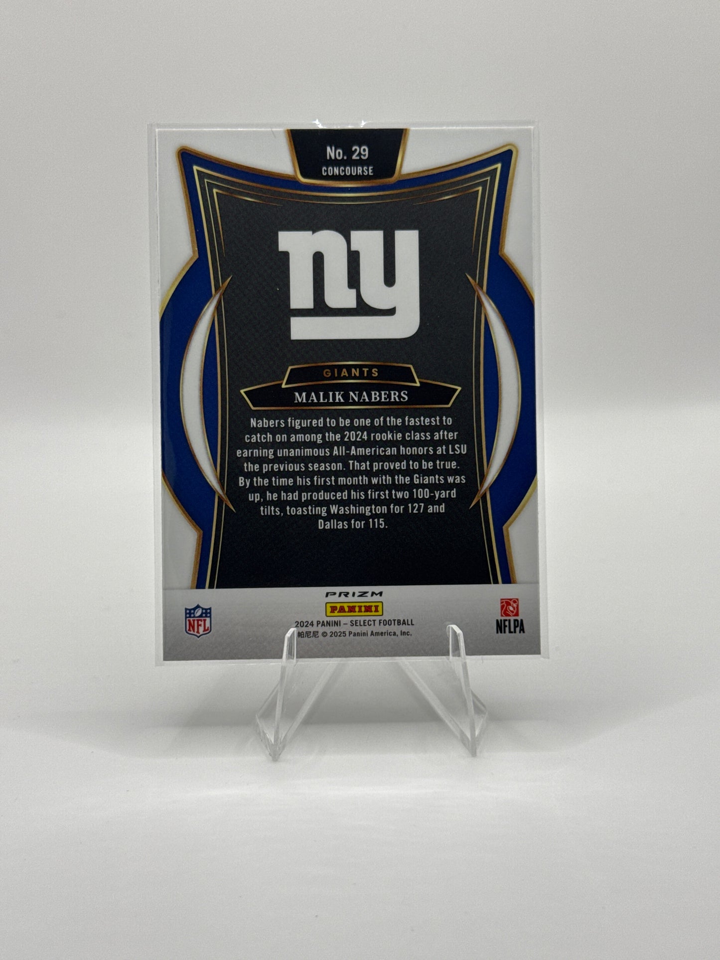 Malik Nabers (Rookie) #29 Red Blue Prizm Shock Concourse Level