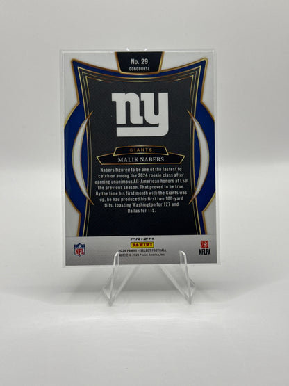 Malik Nabers (Rookie) #29 Red Blue Prizm Shock Concourse Level