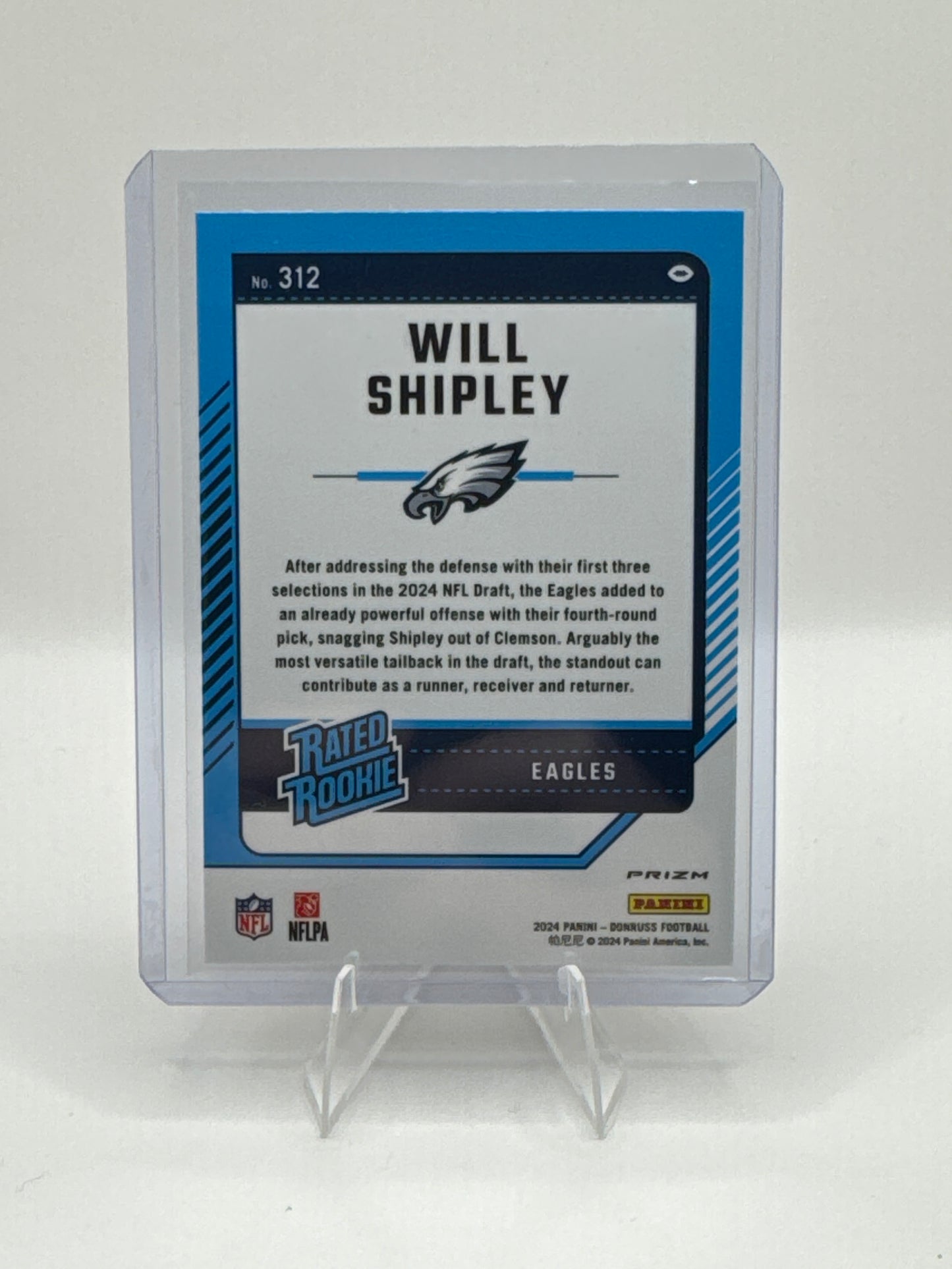 Will Shipley Rated Rookie #312 Red Hyper