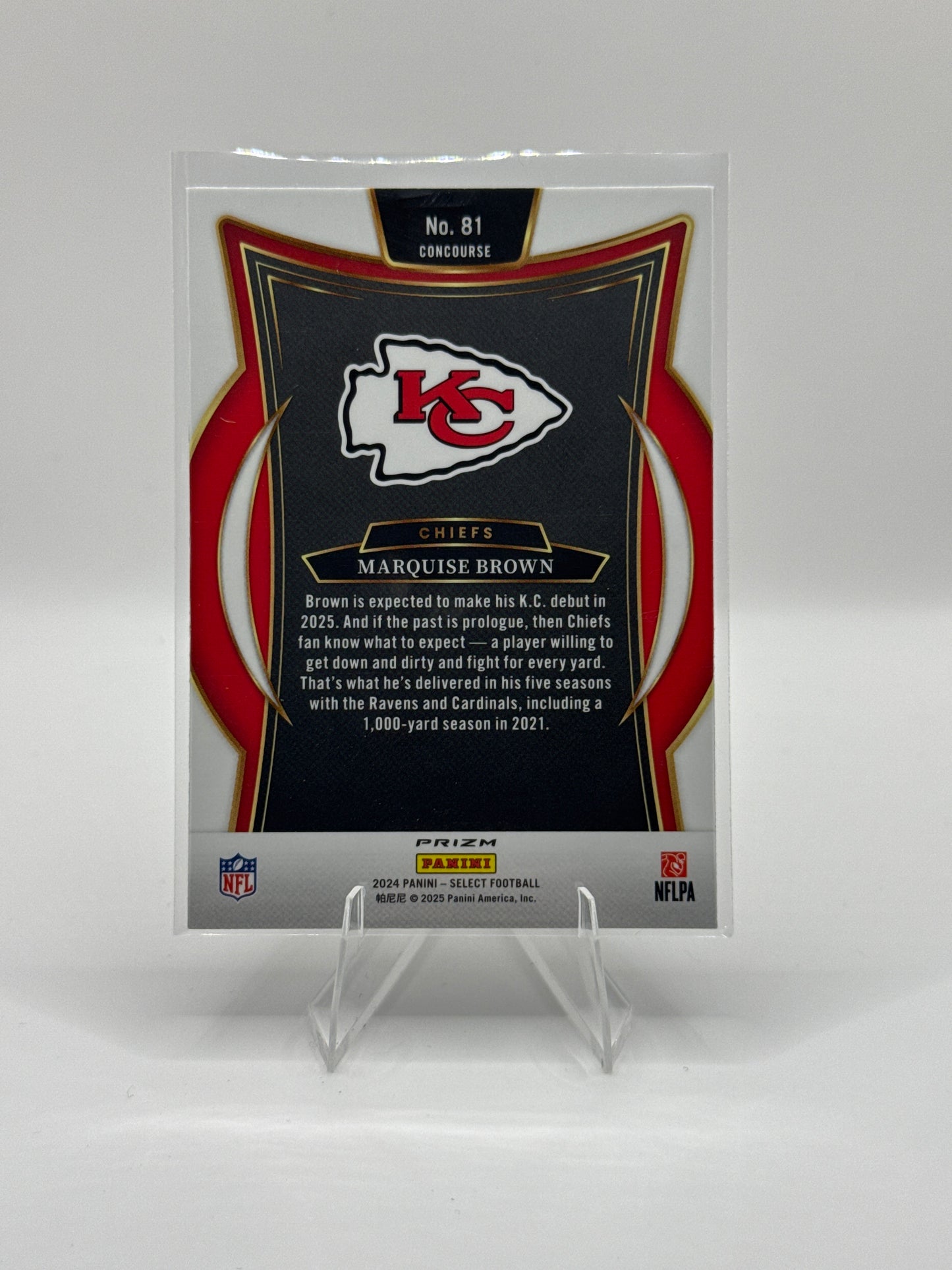 Marquise “Hollywood” Brown #81 Red Blue Prizm Shock Concourse Level