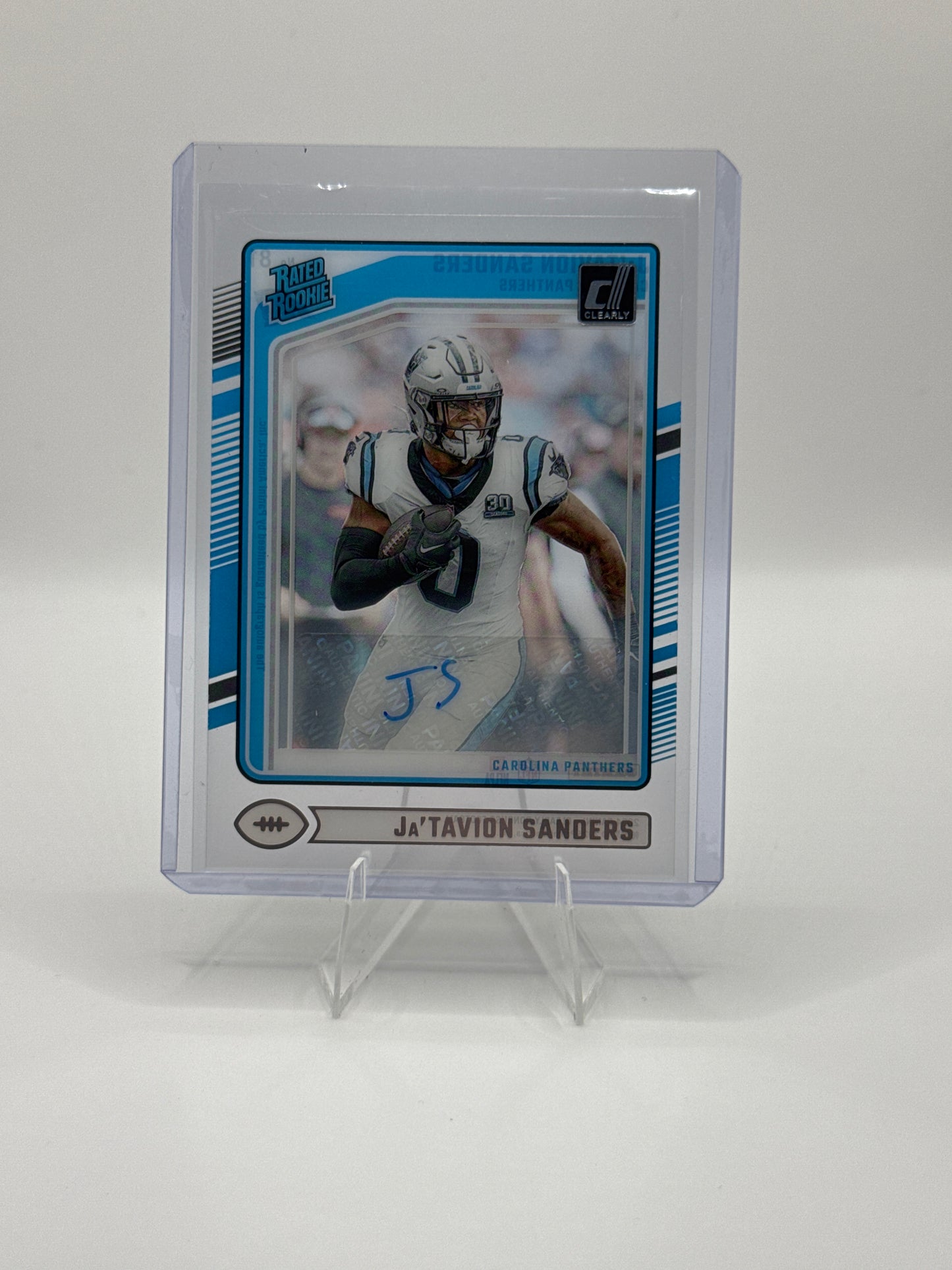 Ja’tavion Sanders (Rookie) #81 Clearly Donruss Rated Rookie Autographs