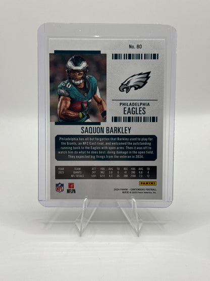 Saquon Barkley #80 Season Ticket Green