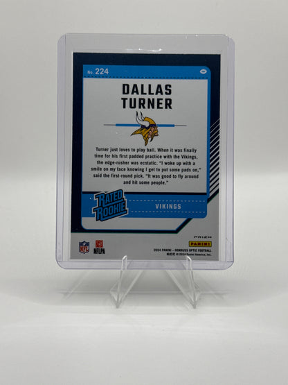 Dallas Turner Rated Rookie #224 Blue Stars