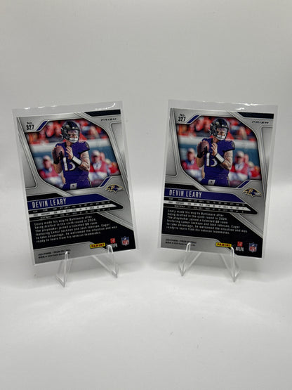 Devin Leary (Rookie) #327 Green Hyper & Red White and Blue