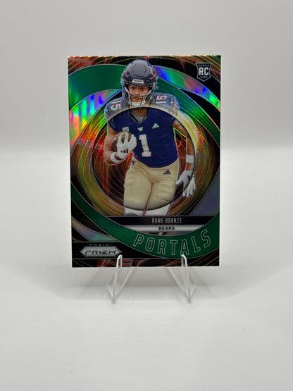 Rome Odunze (Rookie) #9 Green Portals 2024 Panini - Prizm
