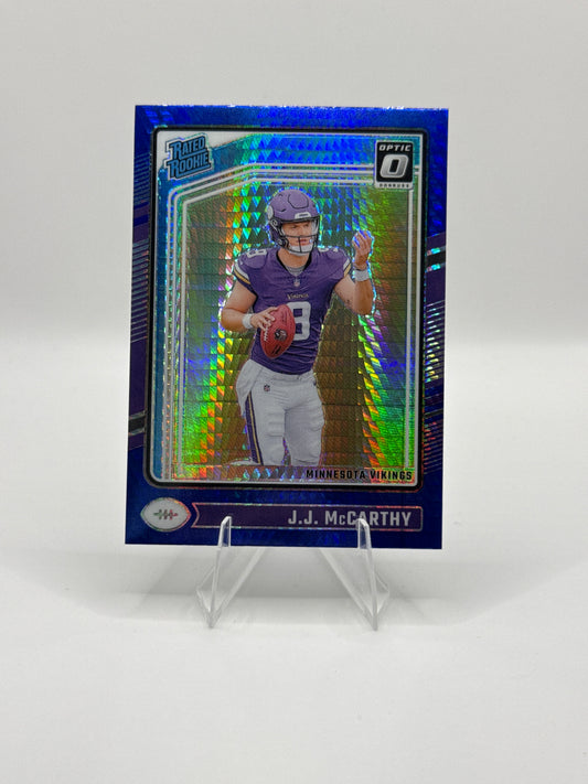 JJ McCarthy Rated Rookie #235 Blue Hyper