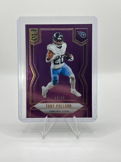 Tony Pollard #21 Purple 48/49 2025 Panini - Donruss Elite Football