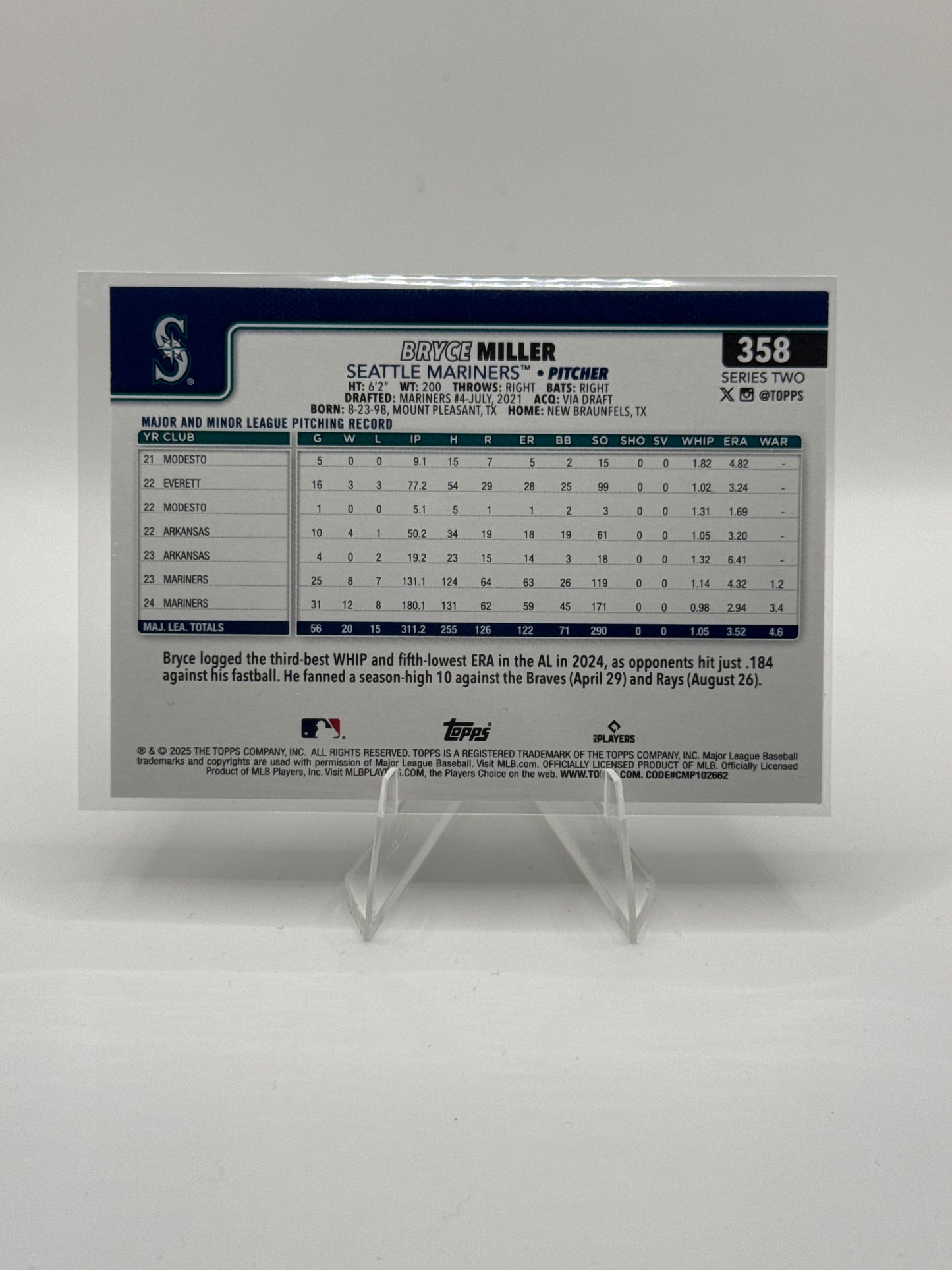 Bryce Miller #358 Holo