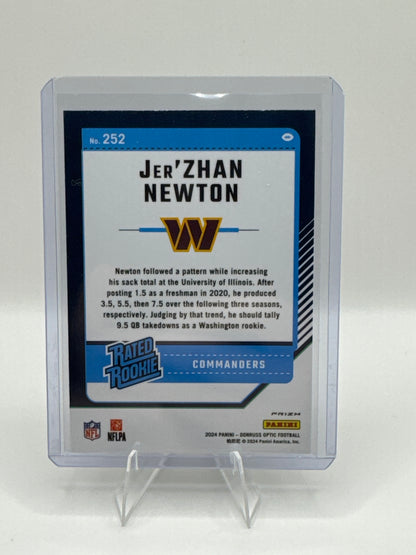 Jer’Zhan Newton Rated Rookie #252 Purple Shock