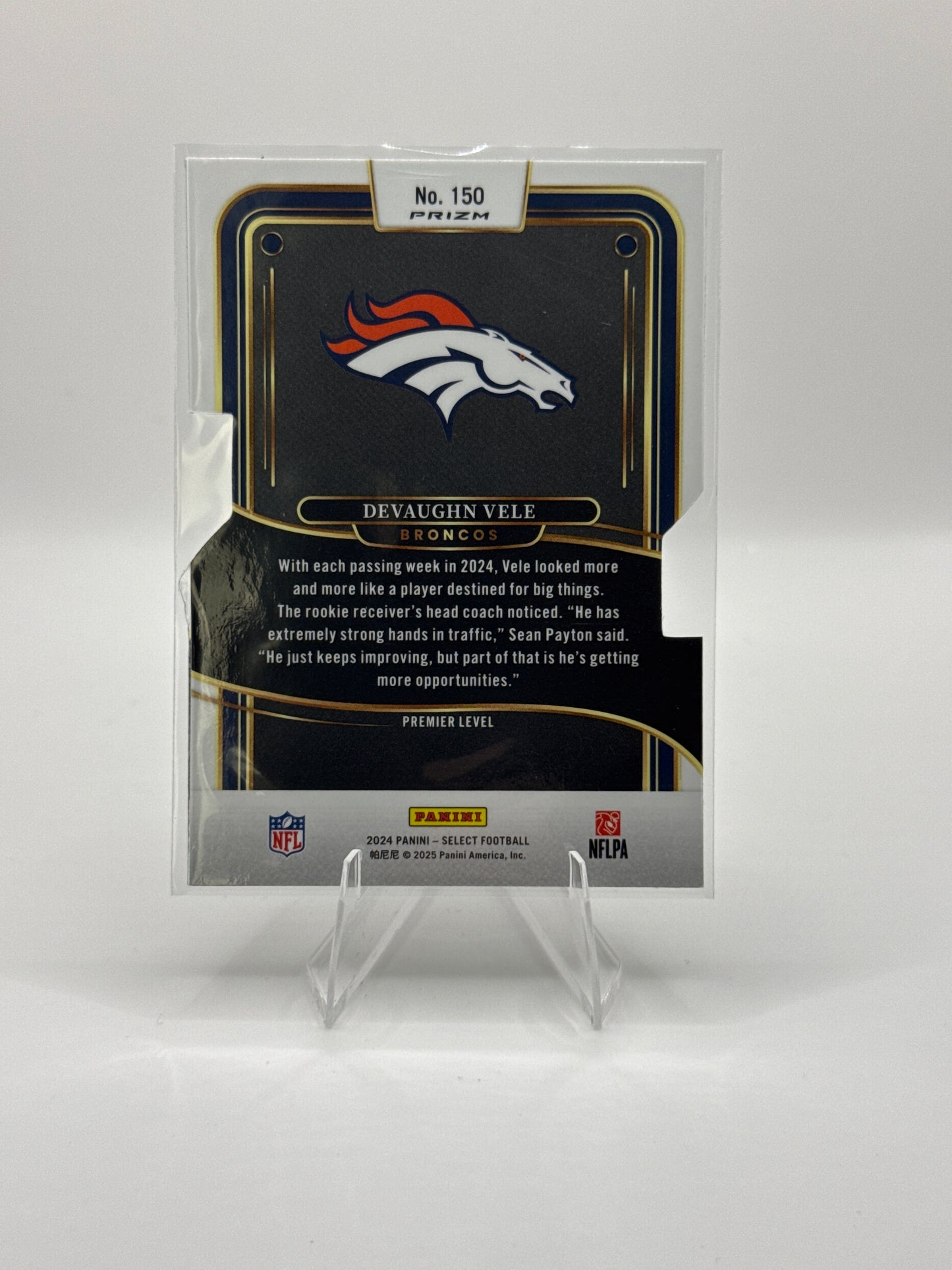 Devaughn Vele #150 Silver Prizm Die-Cut Premier Level