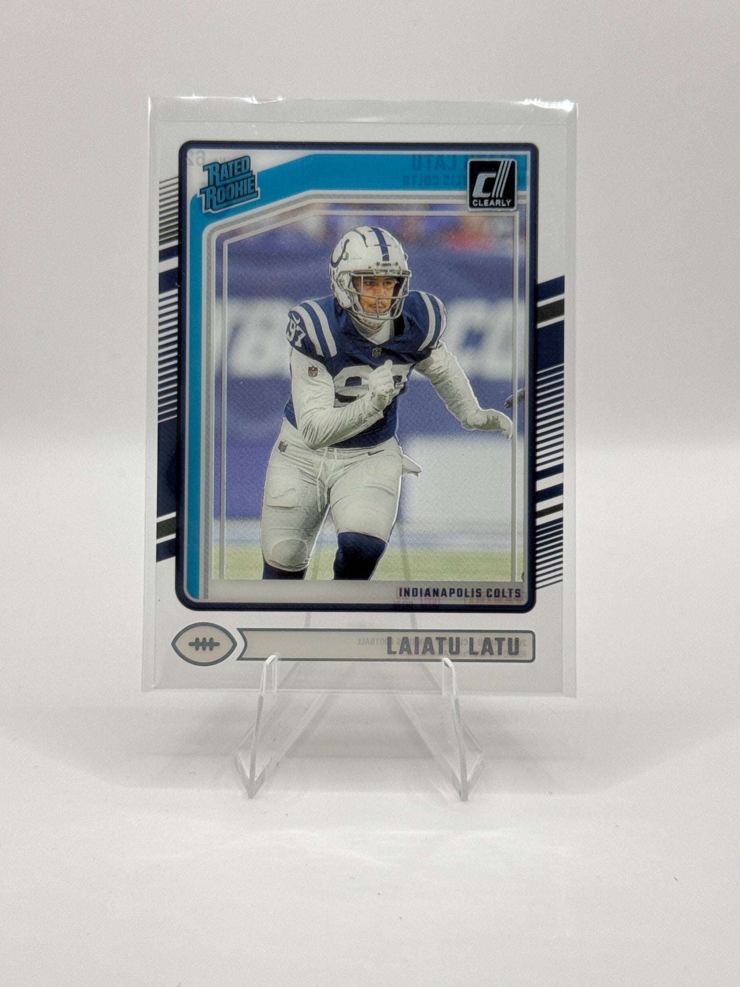 Laiatu Latu Rated Rookie #62 2024 Panini - Clearly Donruss Football