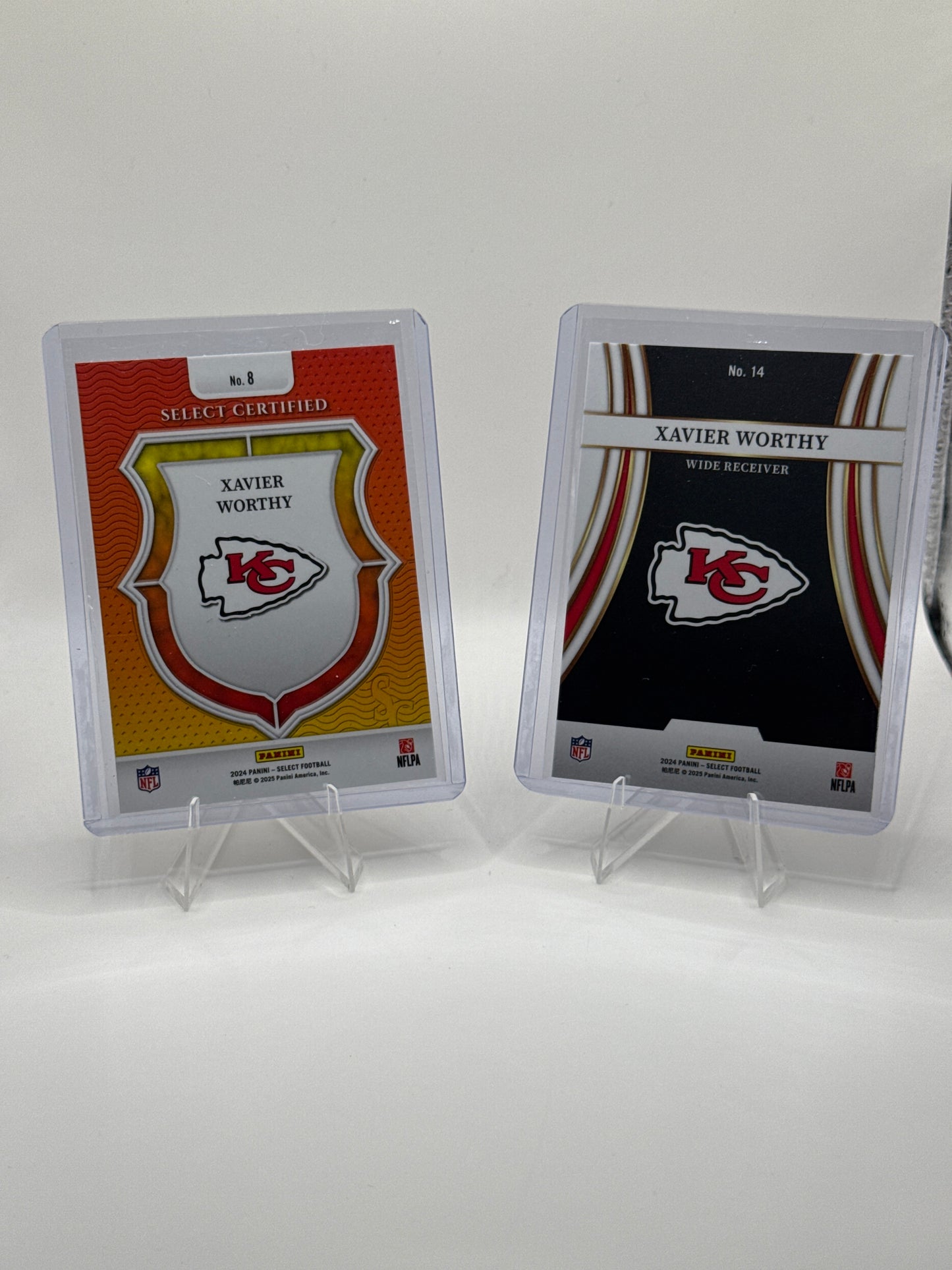 Xavier Worthy (Rookie) #8 Select Certified and #14 Turbocharged 2024 Panini - Select Football