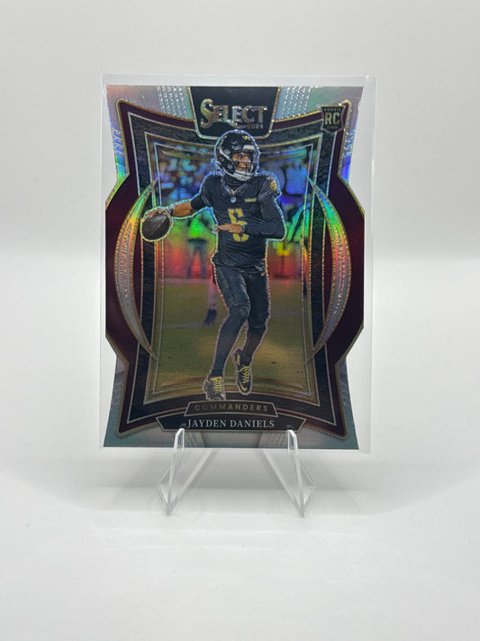Jayden Daniels (Rookie) #26 Silver Prizm Die-Cut Concourse Level