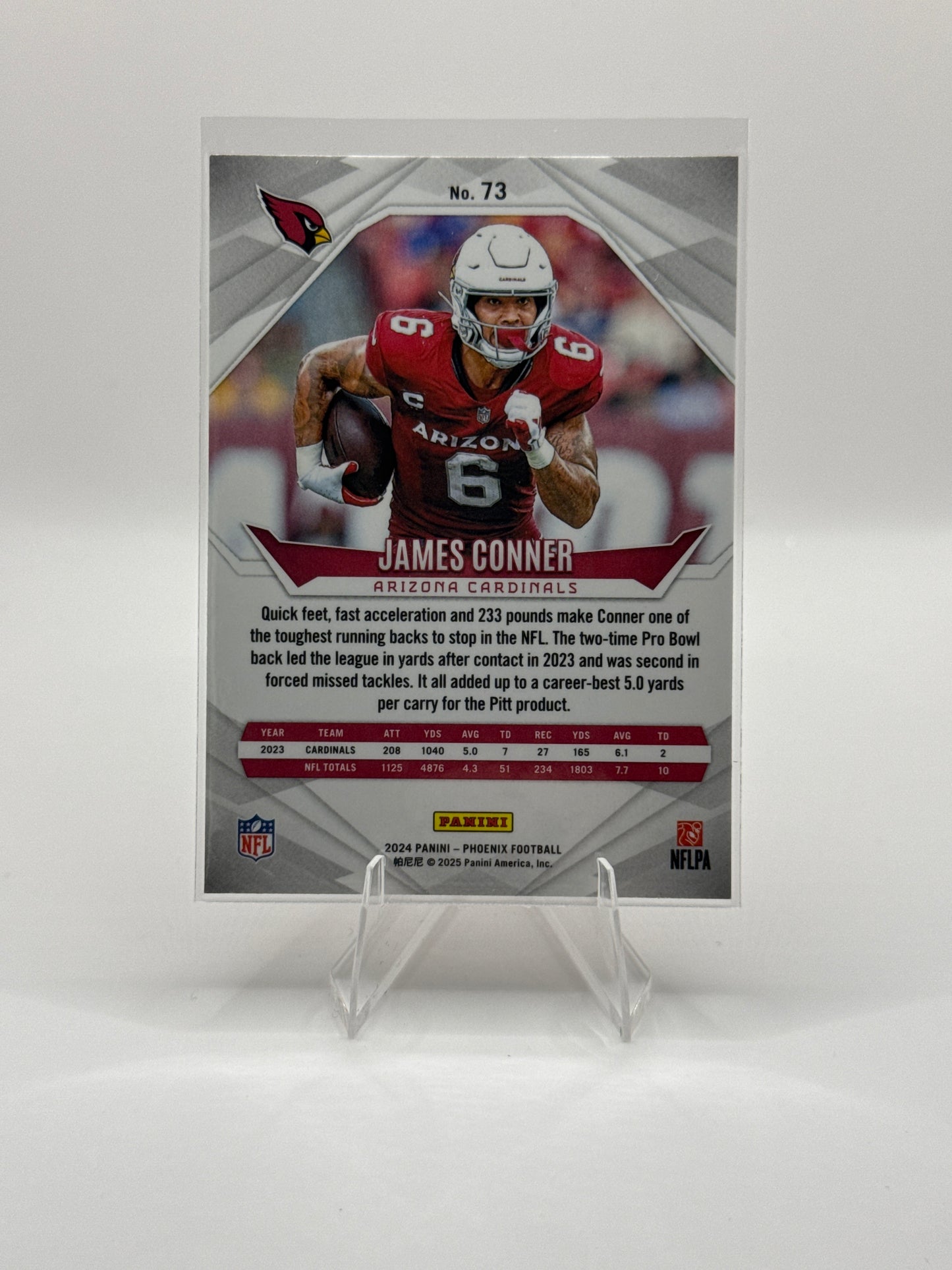 James Conner #73 Orange 2024 Panini - Phoenix Football