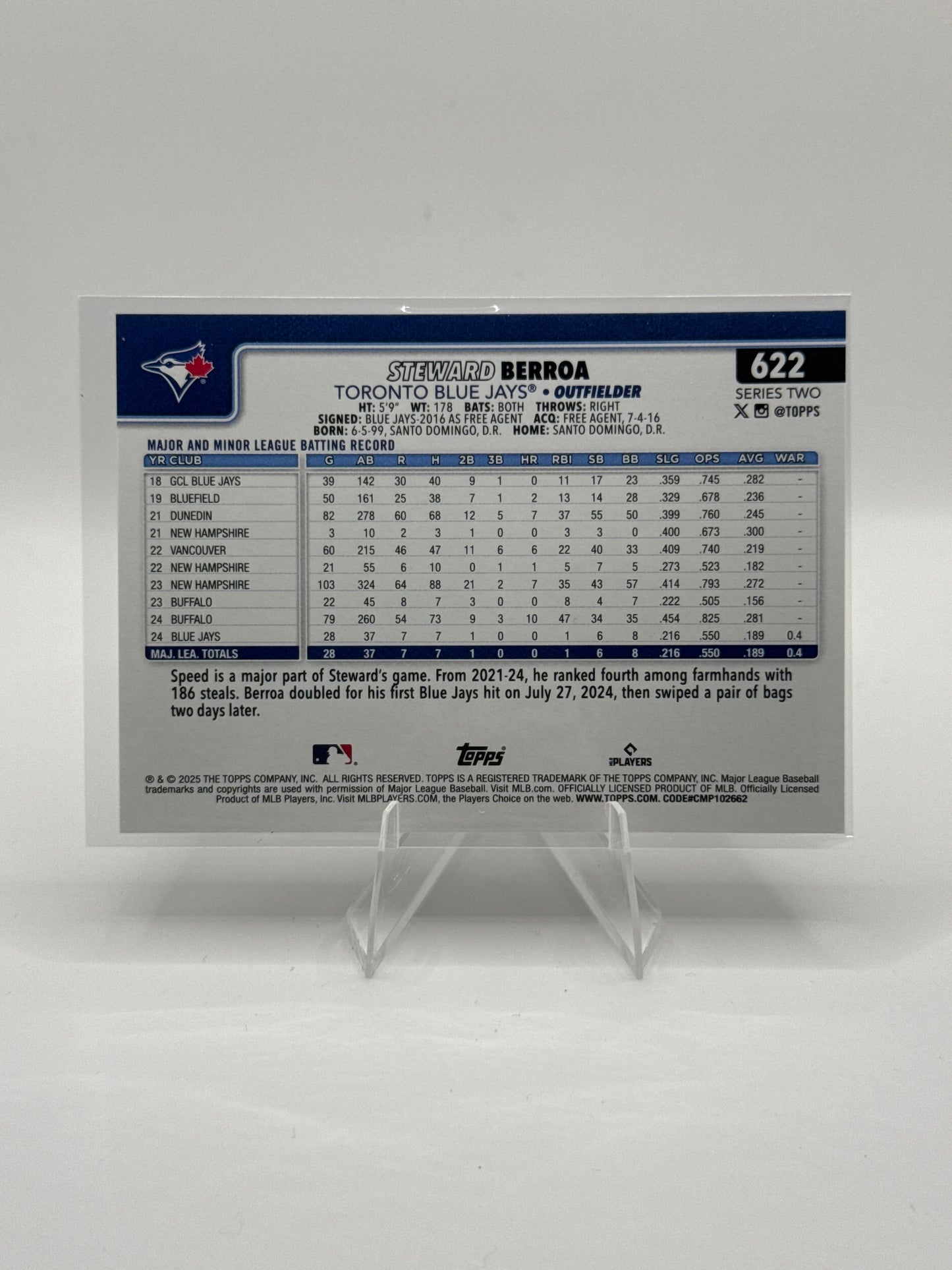 Steward Berroa (Rookie) #622