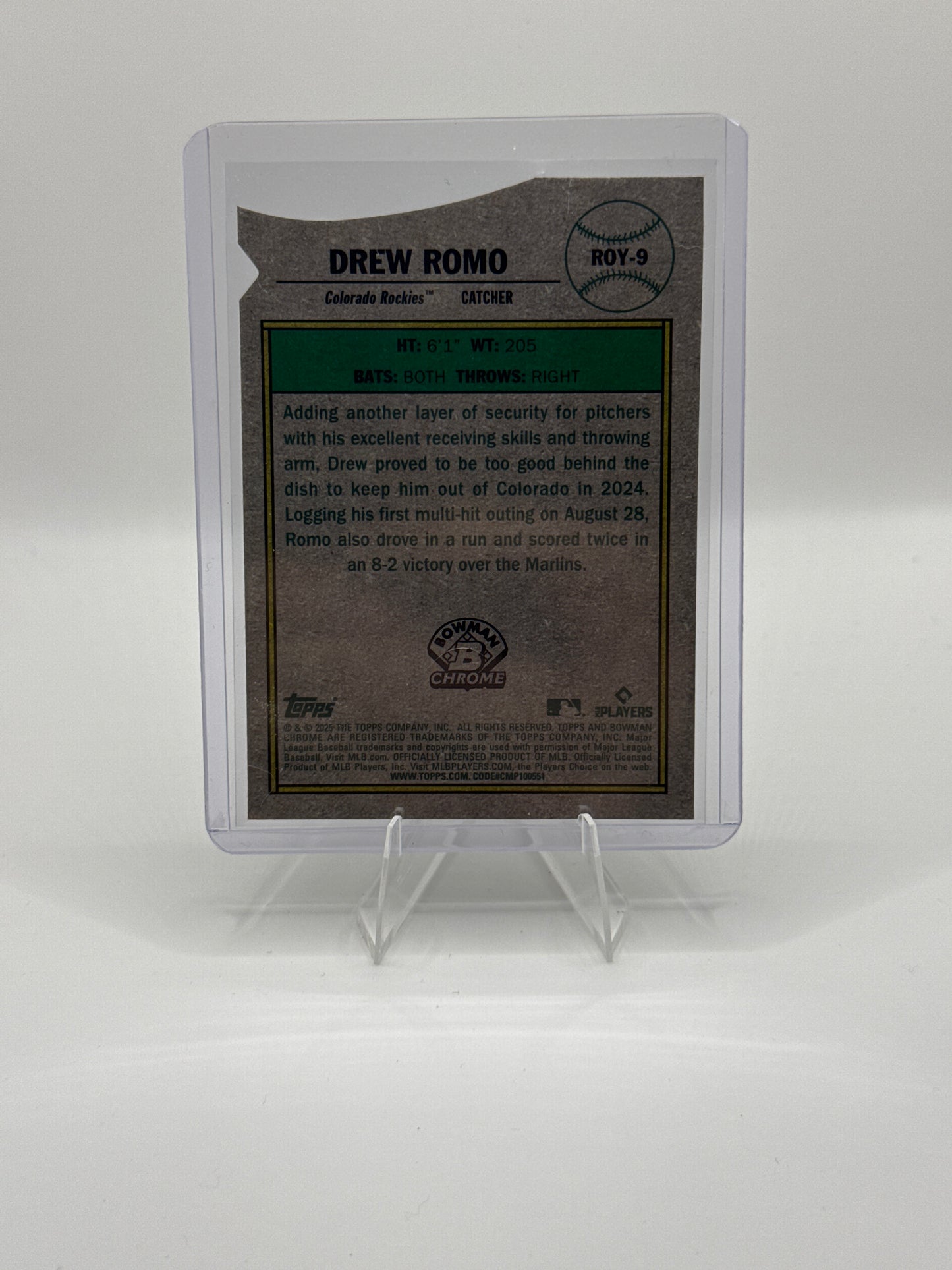 Drew Romo (Rookie) #ROY-9 Rookie of the Year Favorites