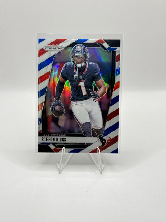 Stefon Diggs #114 Red White and Blue 2024 Panini - Prizm