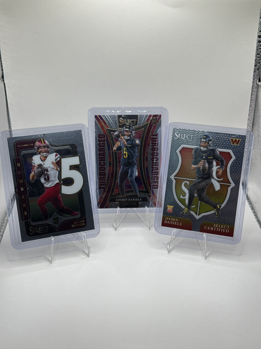 Jayden Daniels (Rookie) Numbers, Select Certified, and Turbo Charged