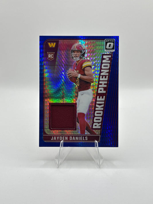 Jayden Daniels (Rookie) #RPB-JDS Blue Hyper Rookie Phenom 2024 Panini - Donruss Optic Football