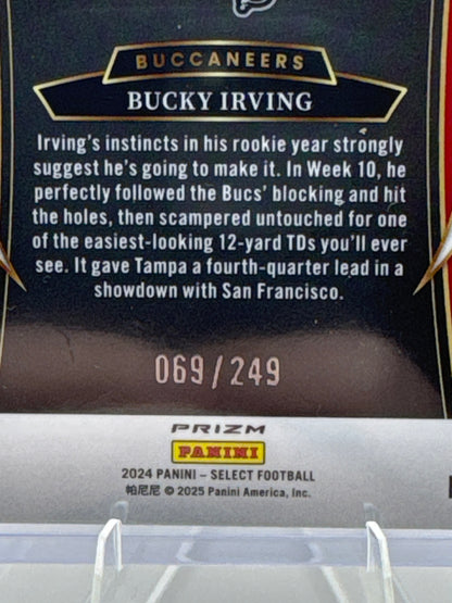 Bucky Irving (Rookie) #4 Blue Prizm 069/249 Concourse Level