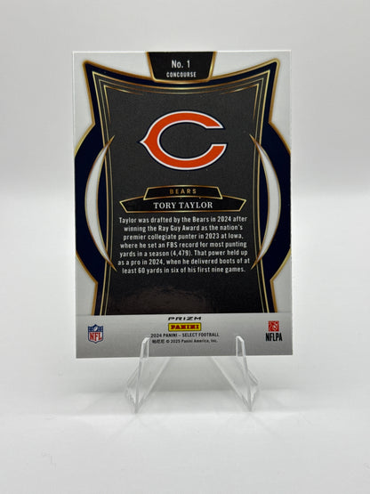 Tory Taylor (Rookie) #1 Green Black Prizm Shock Concourse Level 2024 Panini - Select Football