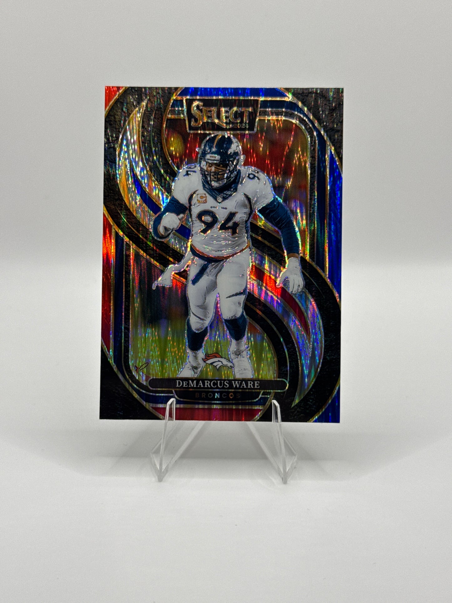 Demarcus Ware #147 Red Blue Prizm Shock Premier Level 2024 Panini - Select Football