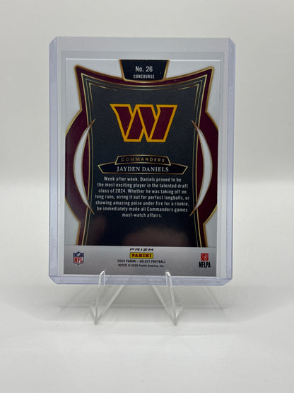 Jayden Daniels #26 Green Yellow Prizm Shock Concourse Level