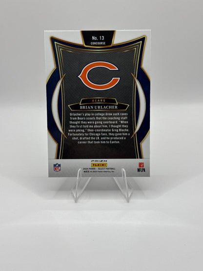 Brian Urlacher #13 Red Blue Prizm Shock 2024 Panini Select Concourse Level