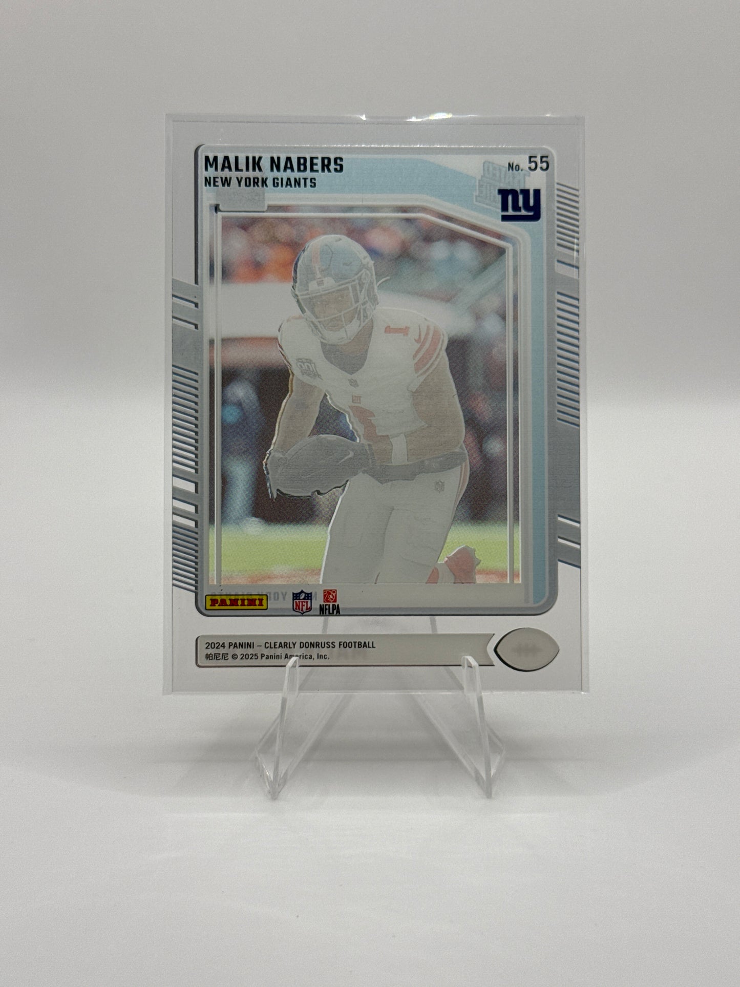 Malik Nabers Rated Rookie #55 2024 Panini - Donruss Clearly