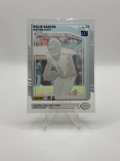 Malik Nabers Rated Rookie #55 2024 Panini - Donruss Clearly
