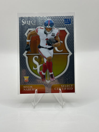Malik Nabers #6 Select Certified 2024 Panini - Select Football