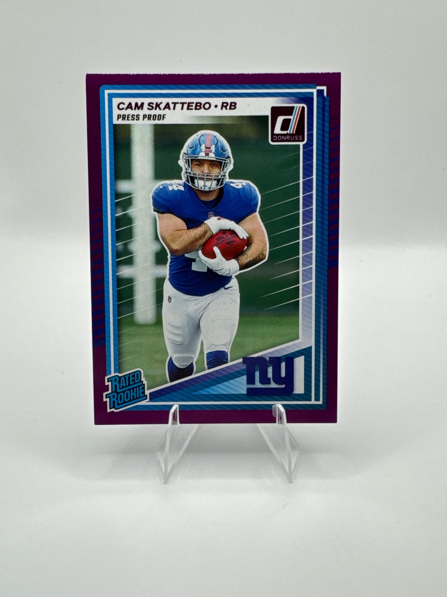 Cam Skattebo (Rookie) #302 Purple Press Proof 2025 Panini - Donruss Football