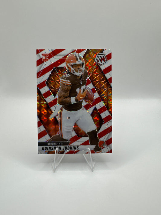 Quinshon Judkins Rookie #365 Red & White Stripe Prizm 2025 Panini - Prizm Football