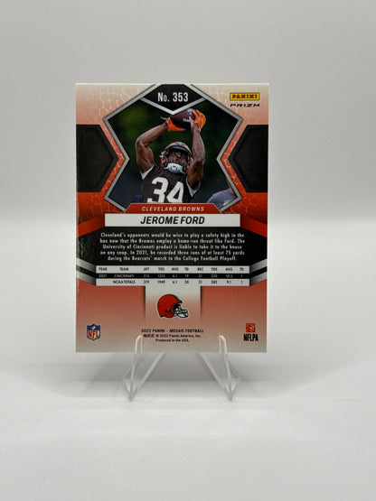 Jerome Ford (Rookie) #353 Genesis 2022 Panini - Mosaic Football