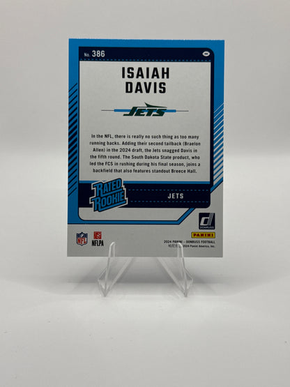 Isaiah Davis Rated Rookie #386 Blue Press Proof