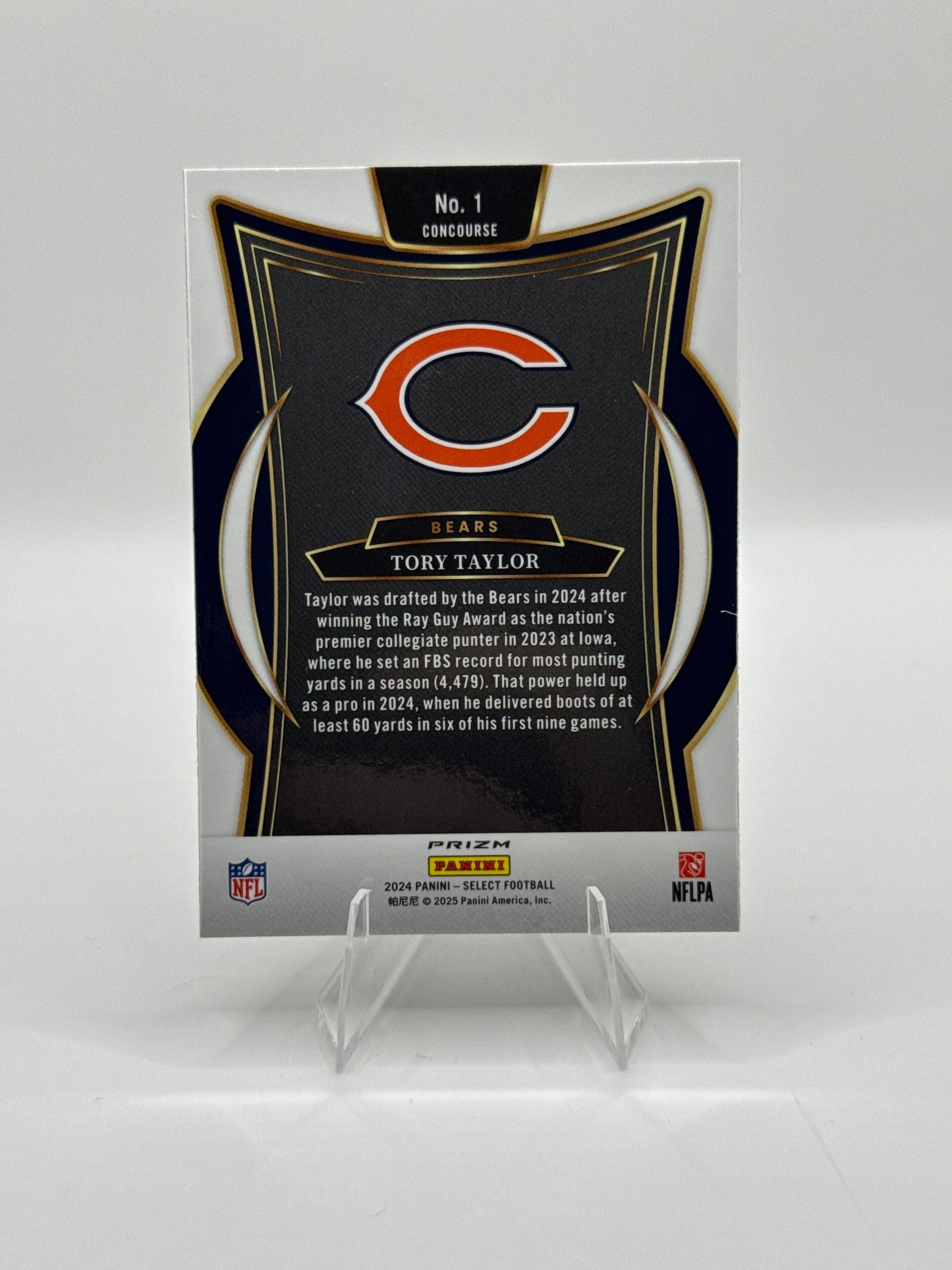 Tory Taylor (Rookie) #1 Black Red Prizm Shock Concourse Level 2024 Panini - Select Football