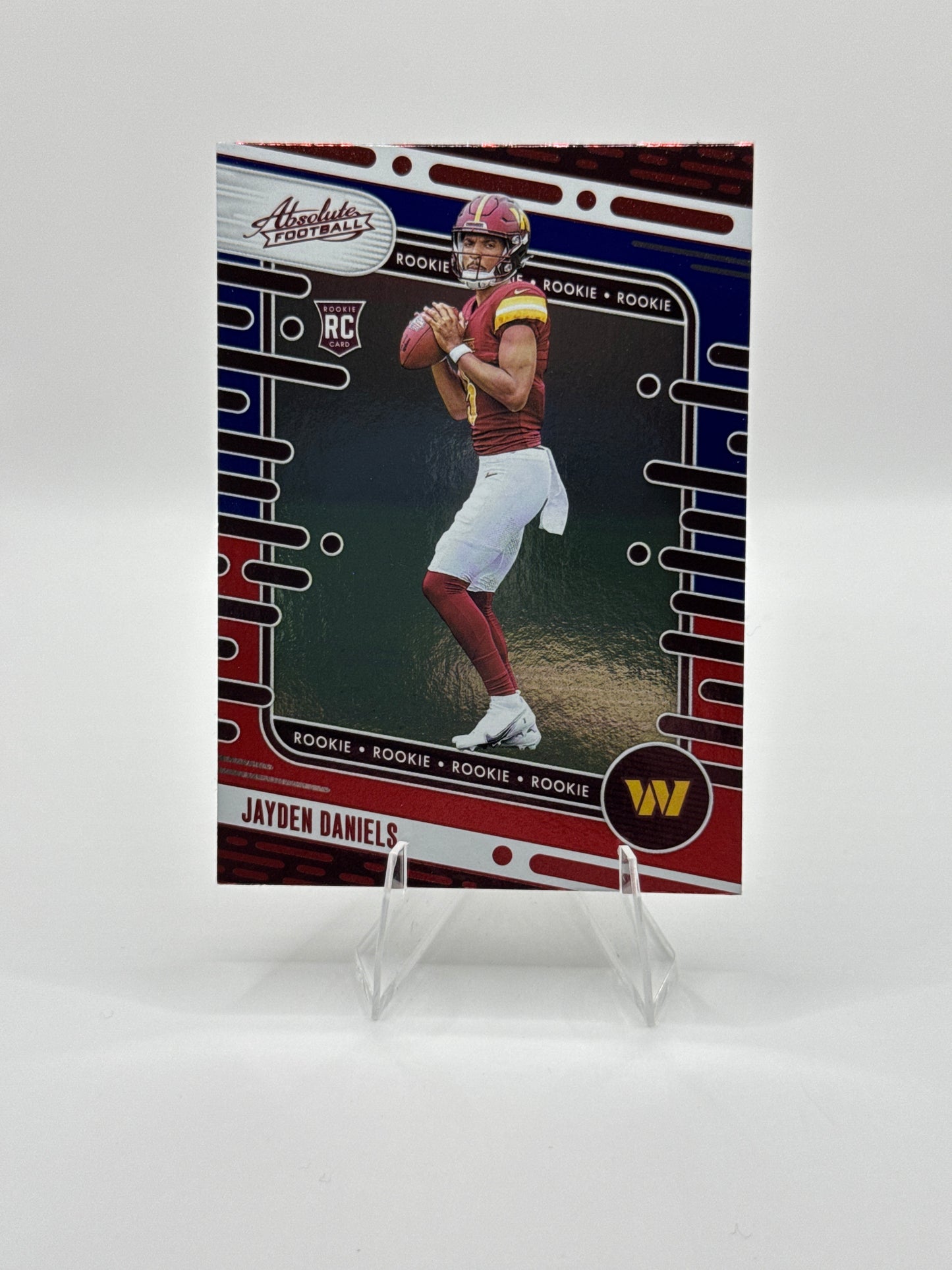 Jayden Daniels (Rookie) #102 Red Blue Foil 2024 Panini - Absolute Football