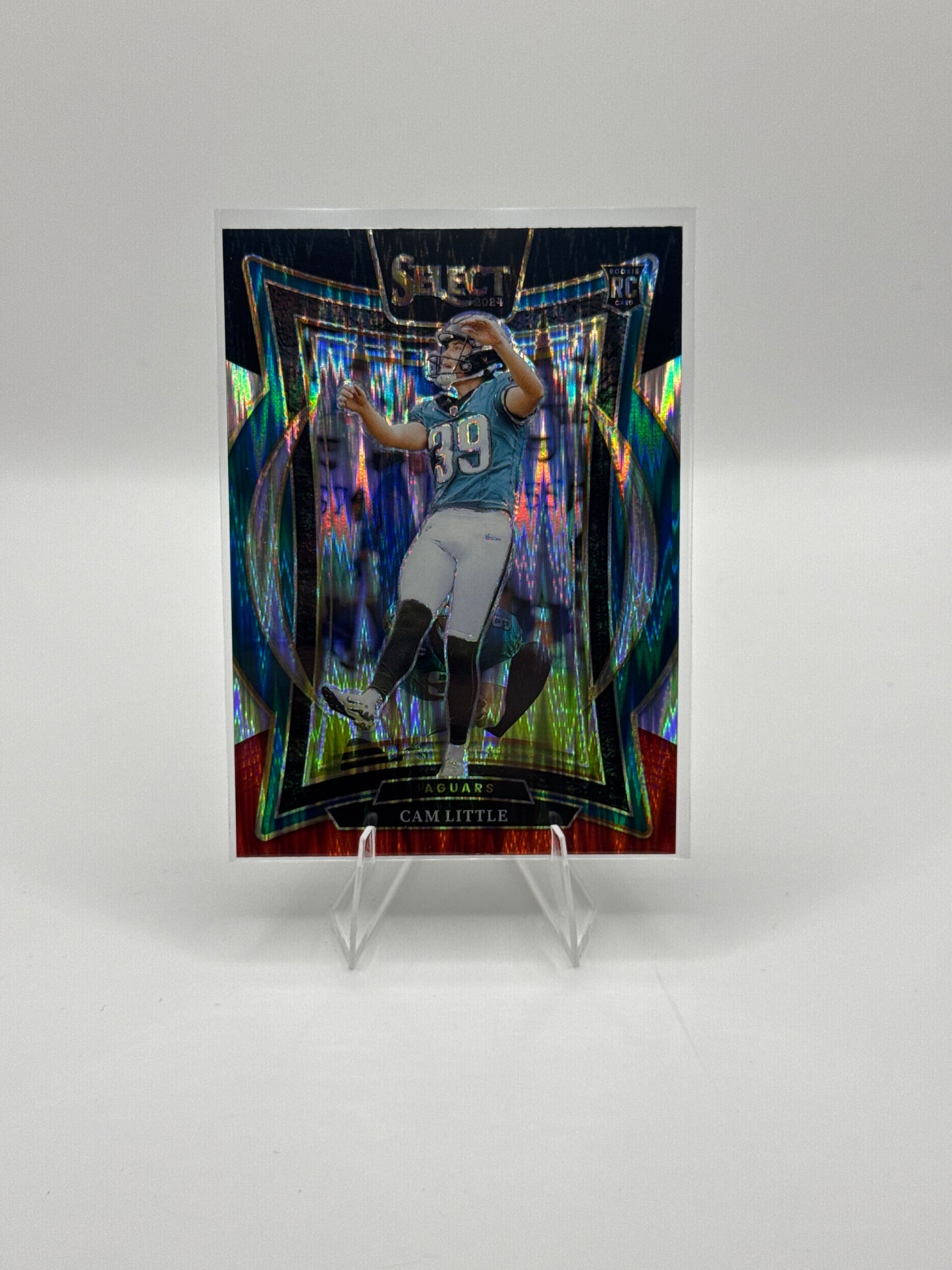 Cam Little (Rookie) #49 Red Black Prizm Shock Concourse Level 2024 Panini - Select Football