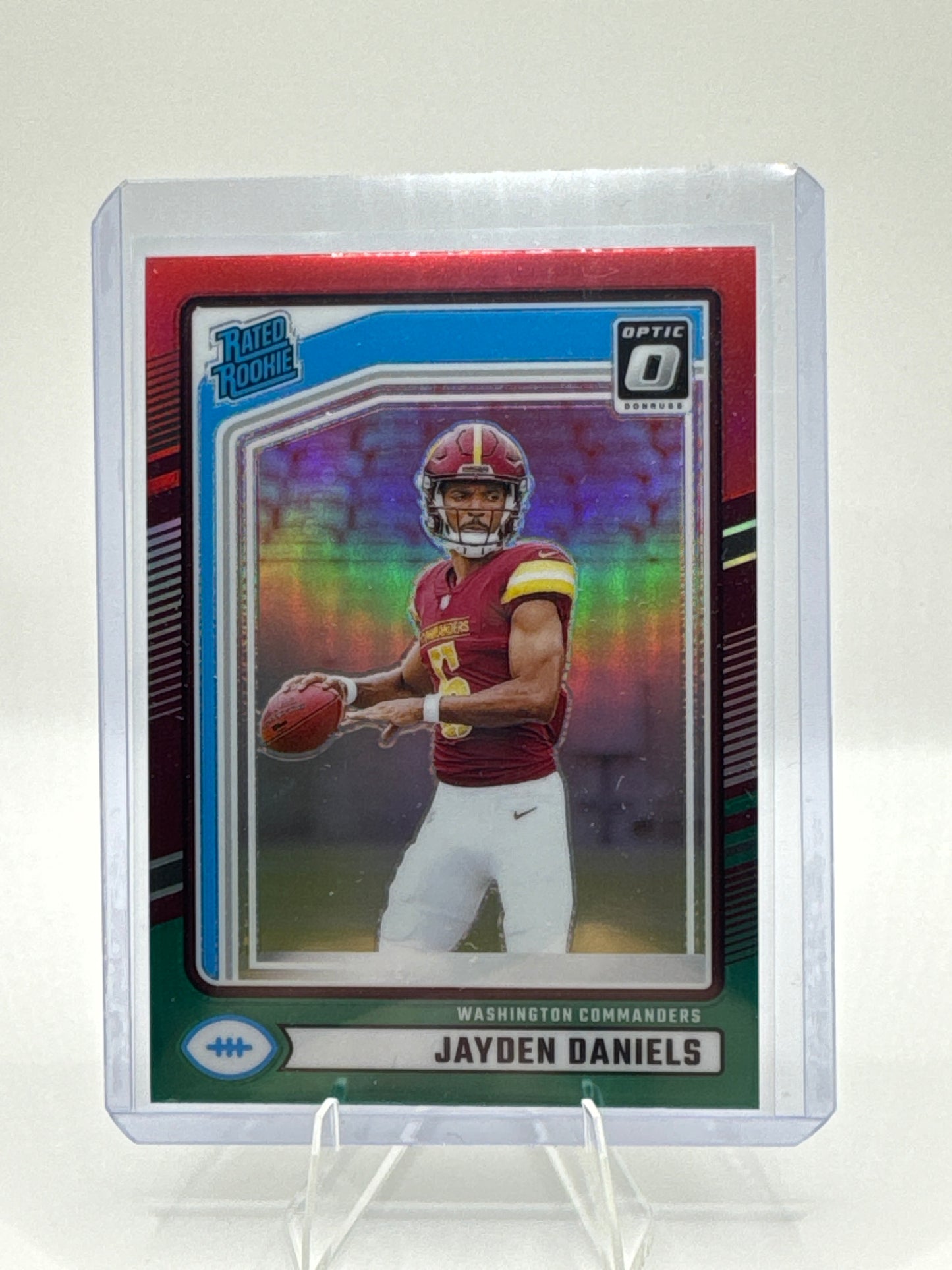 Jayden Daniels (Rookie) #389 Red/Green Optic Holo