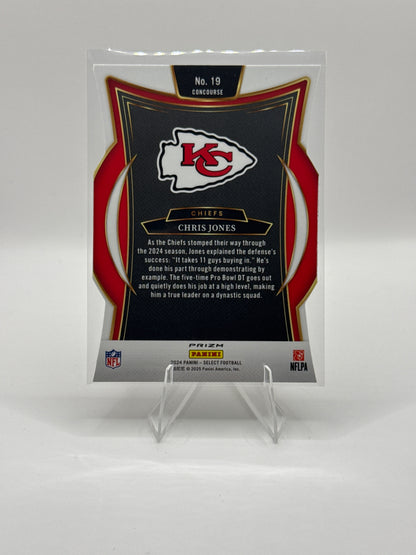 Chris Jones #19 Silver Prizm Die-Cut Concourse Level 2024 Panini - Select Football