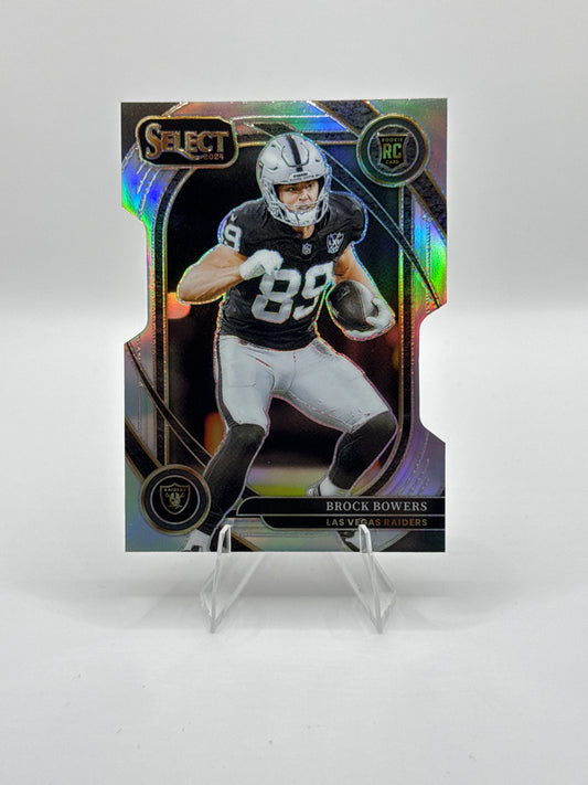 Brock Bowers (Rookie) #222 Silver Prizm Die-Cut Club Level 2024 Panini - Select Football
