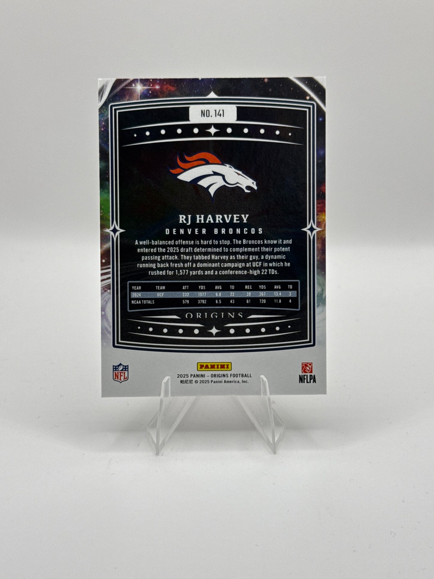 RJ Harvey (Rookie) #141 2025 Panini - Origins Football